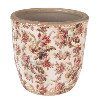 Vaso in Ceramica con Composizione Floreale 14x13 cm