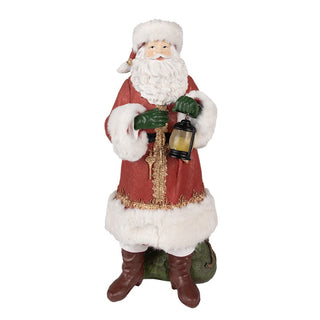 Decorazione Babbo Natale con Lanterna LED 45 cm