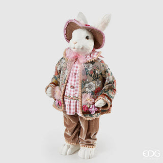 Coniglio Decorativo Dandy Rosa e Marrone