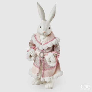 Coniglio Decorativo Dandy Rosa e Bianco