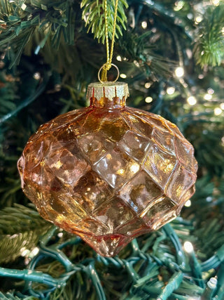 Pallina natalizia a goccia vetro arancione
