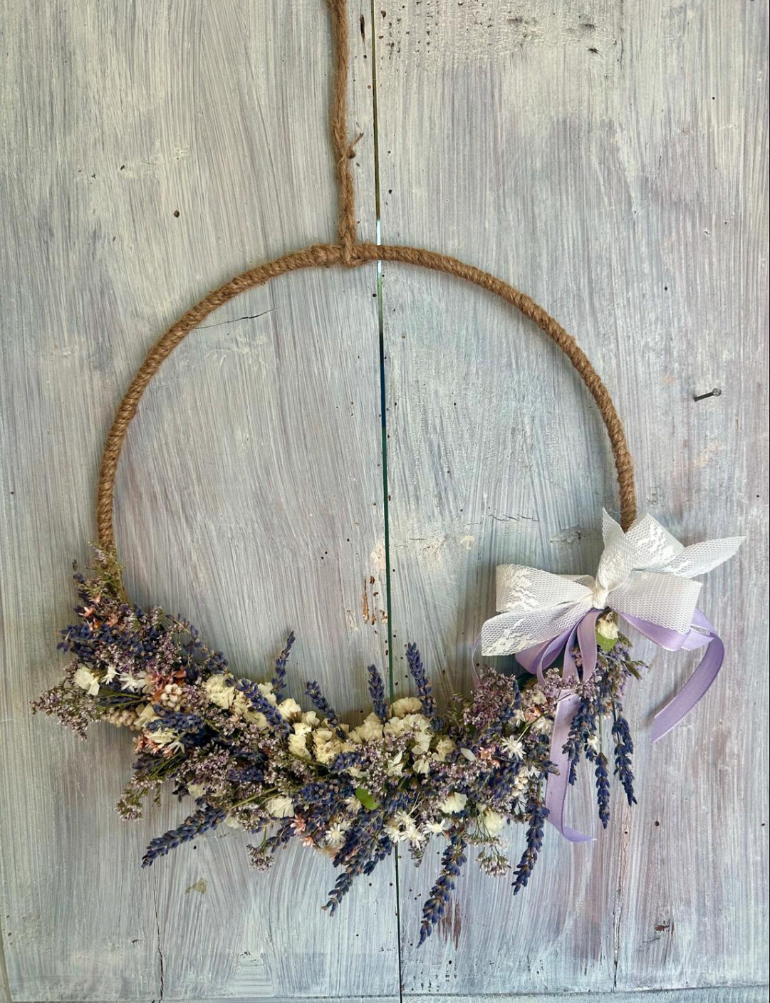 Ghirlanda Di Lavanda Artificiale Per Porta, 56-61 Cm - Profumo E Stile Per La Tua Casa
