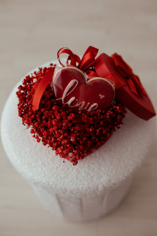 Cuore di Gipsofila Rossa - San Valentino