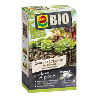 COMPO Bio Concime Organico per Insalate e orticole da foglia 750gr