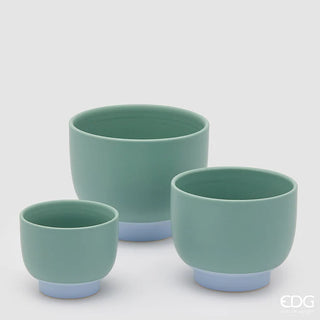 Set 3 Vasi in Ceramica Bicolor
