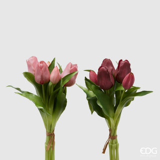 Bouquet Di Tulipani Rosa Antico e Viola
