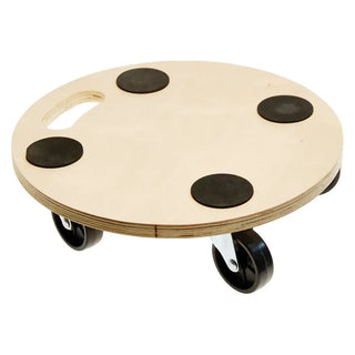 Porta Vaso con Rotelle Rotondo in Legno Multistrato