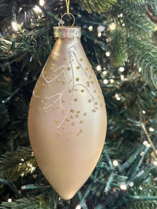 Pallina natalizia goccia oro brillantini