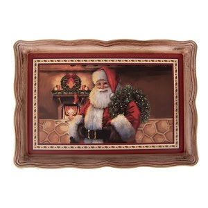 Vassoio Natalizio con Babbo Natale 31x22 cm