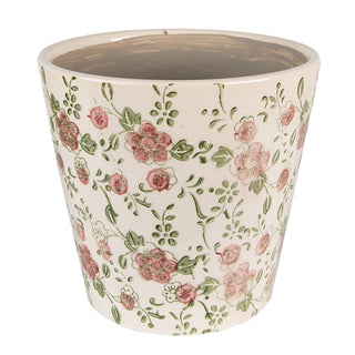 Vaso in Ceramica con Fiorellini Rosa 12x10 cm