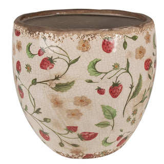 Vaso in Ceramica con Fragoline 13x11 cm