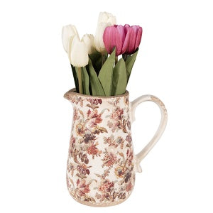 Brocca in Ceramica Composizione Floreale
