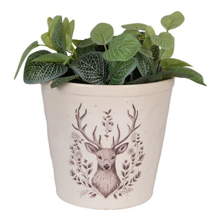 Vaso in Ceramica con Cervo 17x16 cm