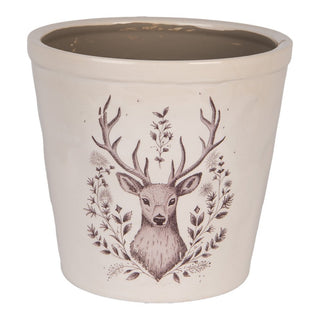 Vaso in Ceramica con Cervo 17x16 cm