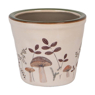 Vaso in Ceramica con Funghi 12X11 cm