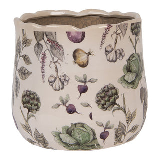 Vaso in Ceramica con Ortaggi Autunnali 11x10 cm