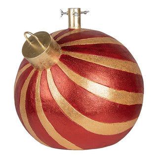 Supporto per Albero Pallina Natalizia Oro e Rossa