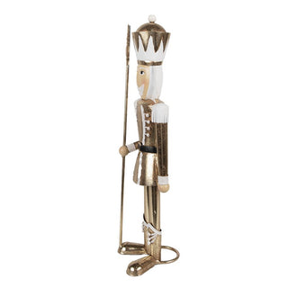 Decorazione Schiaccianoci Oro in Ferro 36 cm