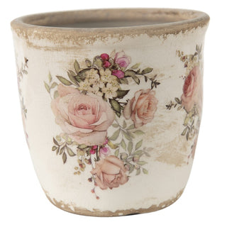 Vaso in Ceramica con Rose 14x13 cm