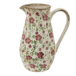 6ce1442m-brocca-decorativa-20x14x25-cm-rosa-beige-ceramica-fiori-brocca-d-acqua