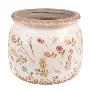 Vaso in Ceramica con Fiorellini 15x13cm