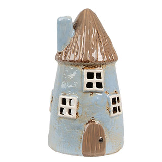 Casetta Portacandela in Ceramica 9x16cm