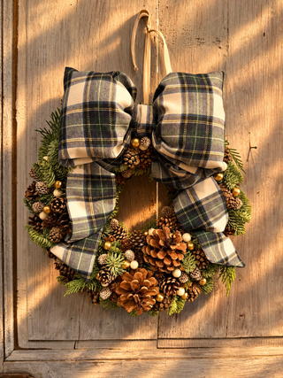 Ghirlanda "Mini Tartan" in Pino Vero