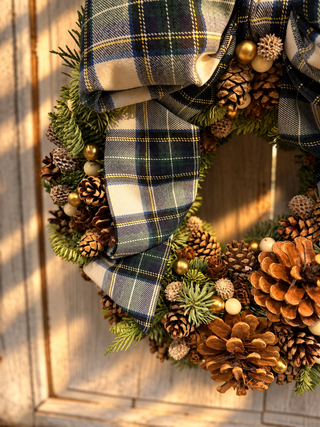 Ghirlanda "Mini Tartan" in Pino Vero
