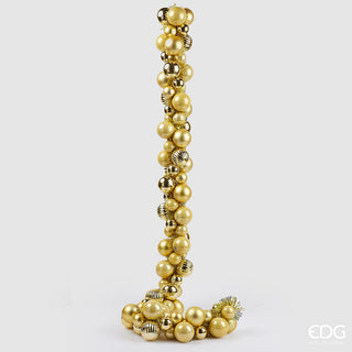 Festone Natalizio con Palline Oro 150 cm