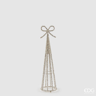 Decorazione Natalizia Cono Argento 48 cm