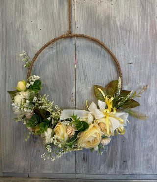 Ghirlanda Pasquale Fiori Secchi Gialli