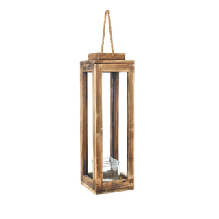 Lanterna con Portacandela in Vetro 58 cm