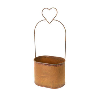 Cestino in Rame con Manico Cuore 55 cm