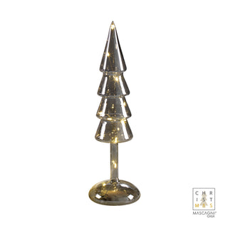 Abete in Vetro con Luci Led