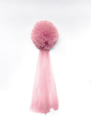 Fiocco Nascita in Tulle Rosa