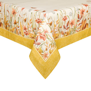 Tovaglia fiori gialla 150x260 cm