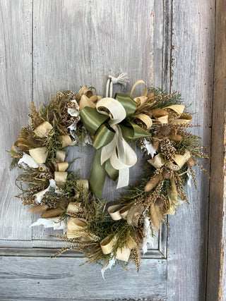 Ghirlanda Fiori Secchi Verde