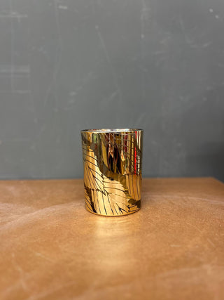 Portacandela Foglie Oro