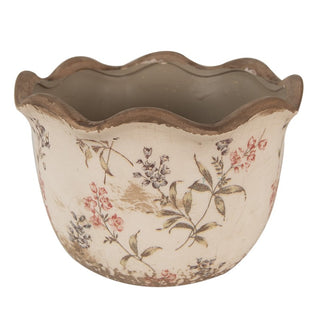 Vaso in Ceramica Fiorellini Rosa e Viola 17x11 cm