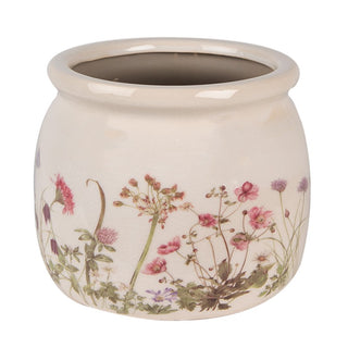 Vaso in Ceramica Prato Fiorito 16x13 cm