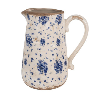 Brocca in Ceramica con Rose Blu