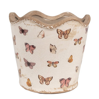 Vaso in Ceramica con Farfalle 16x15 cm