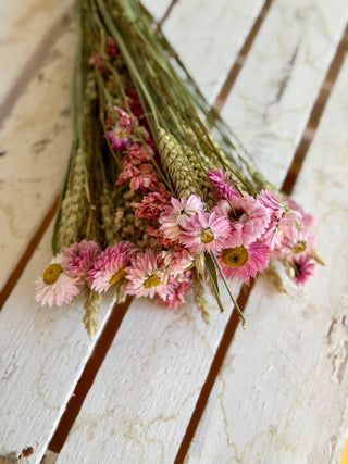 Mazzo di Fiori Secchi Rosa