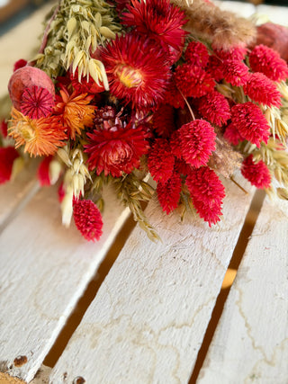 Mazzo di Fiori Secchi Rosso