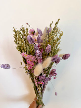 Mazzo di Fiori Secchi Rosa e Lilla