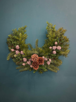 Ghirlanda a Mezza Luna con Pigne