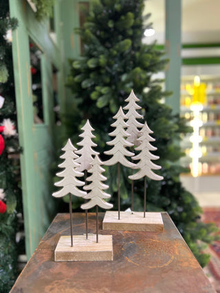 Alberelli in Legno Bianco