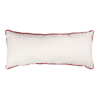 Cuscino Natalizio con Abeti e Bordo Rosso