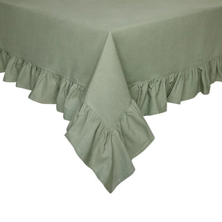 Tovaglia balza verde 160x260cm