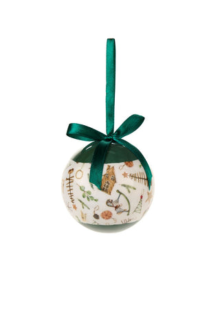 Set palline natalizie bianche e verdi